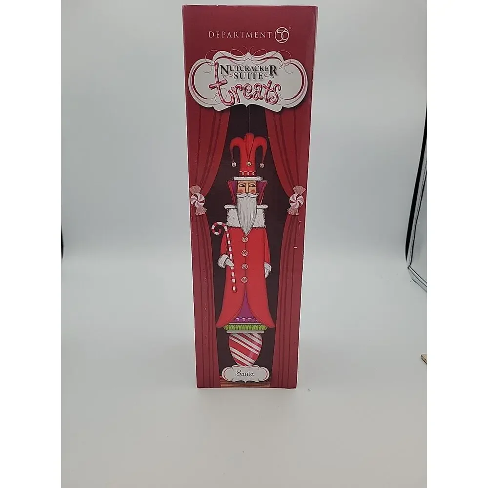 Dept 56 Nutcracker Suite Treats Santa Glass Ornament In Box 2012 Retired 4026433